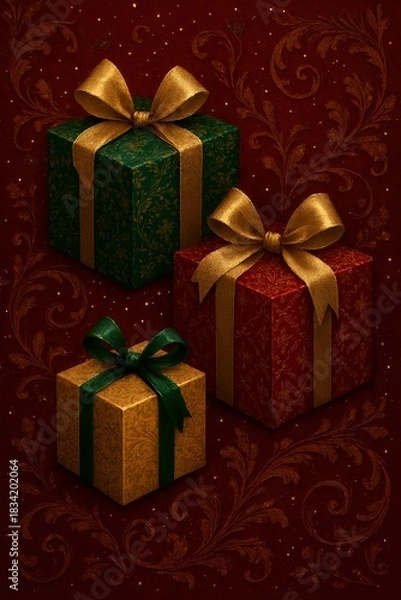 Obraz christmas gift boxes