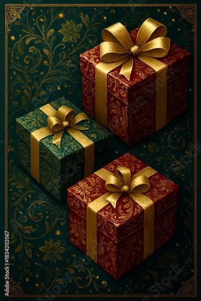 Obraz christmas gift boxes