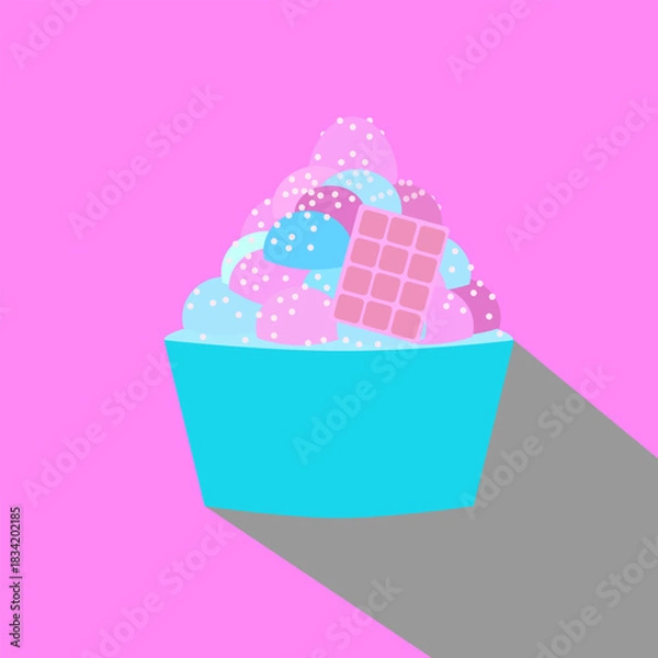 Obraz cup cake with candy topping