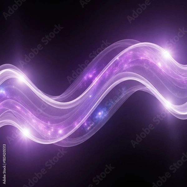 Obraz Cosmic Violet Purple–Indigo Galaxy Lightwave Nebula Mist 11