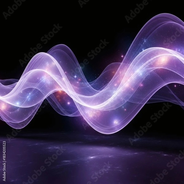 Obraz Cosmic Violet Purple–Indigo Galaxy Lightwave Nebula Mist 10