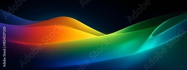 Obraz Abstract fluid gradient background with soft colors blending. 