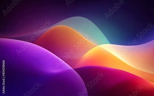 Obraz Abstract fluid gradient background with soft colors blending. 