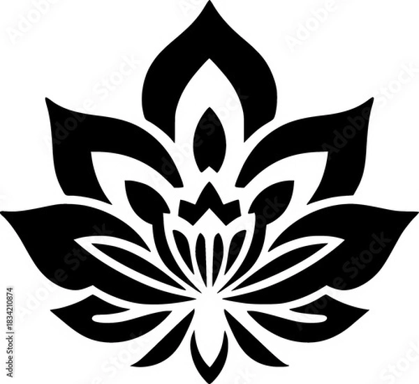 Obraz abstract flower tattoo