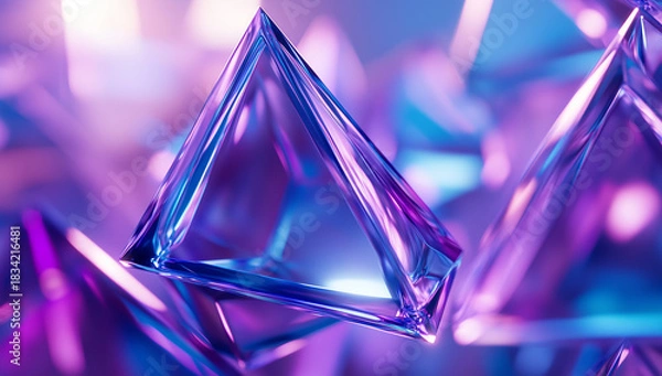 Obraz Chaotic Glass Shapes Background