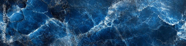 Obraz Blue marble surface background banner