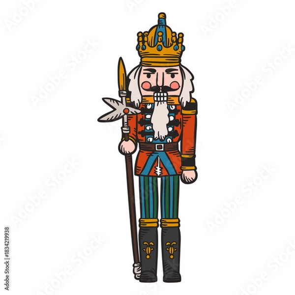 Obraz Serious nutcracker illustration