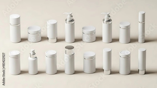 Fototapeta white plastic bottle