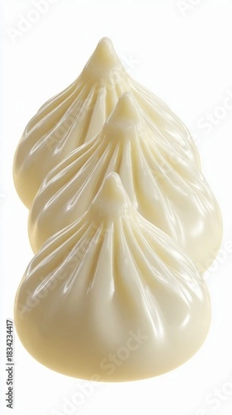 Obraz 3D khinkali isolated on a white background