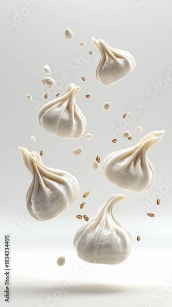 Obraz A poster of flying khinkali