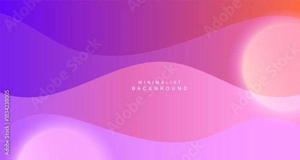 Obraz Minimal fluid pink purple gradient background.