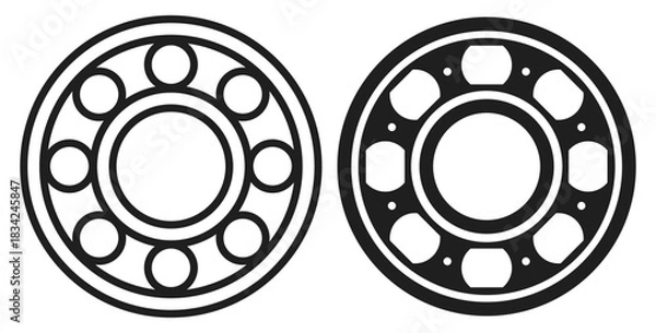 Obraz Bearing vector web icons set