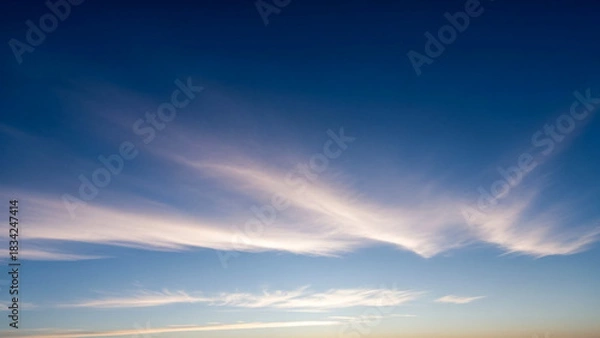 Fototapeta Blue sky with clouds stock photo beautiful cloudscape nature background image