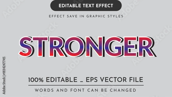 Fototapeta Stronger Text Design
