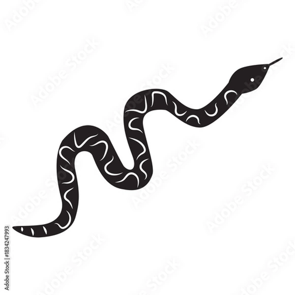 Obraz Simple snake silhouette