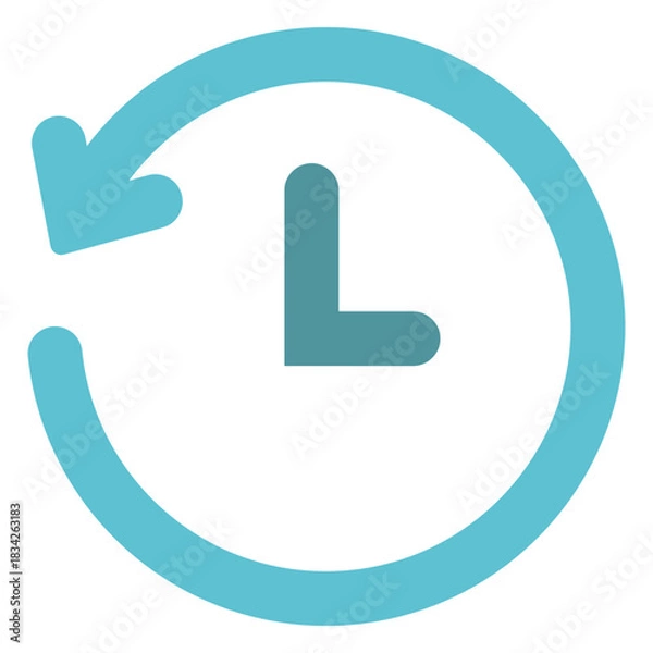 Obraz Around the clock flat icon