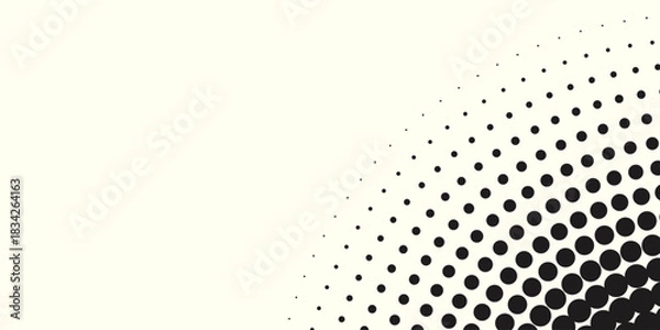 Fototapeta Comic halftone background. Vector retro dotted template for labels. White and black geometric gradient for pop art designs. Vintage backdrop with isolated pattern for cartoon book.