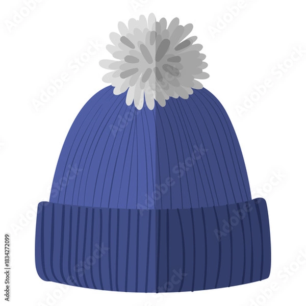 Obraz Winter beanie hat illustration