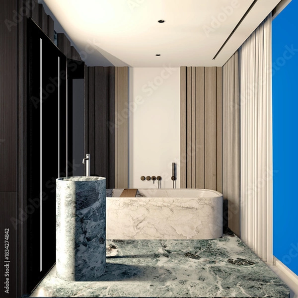 Obraz 3d render bathroom