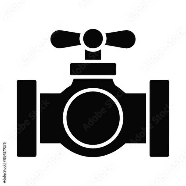 Obraz gas pipeline valve glyph icon