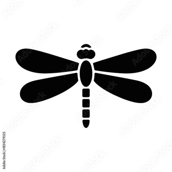 Obraz dragonfly glyph icon