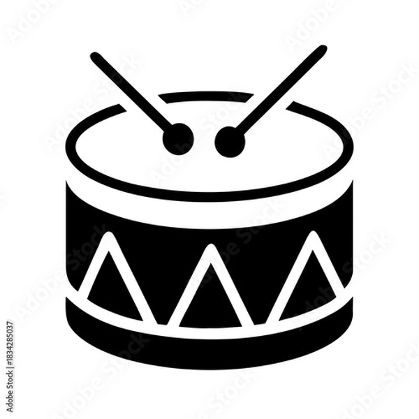 Obraz Drum on transparent background vector