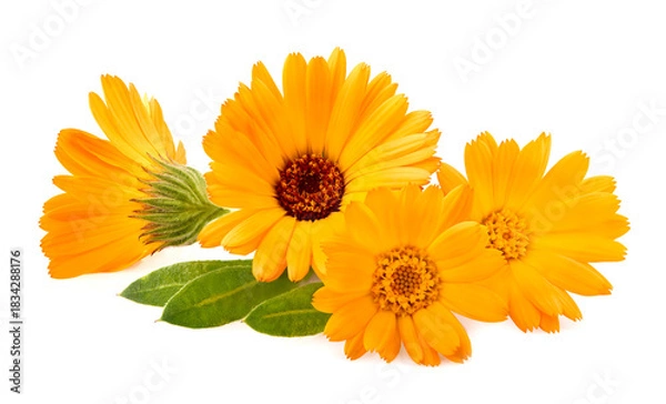 Obraz Calendula. Flowers  isolated on white background.