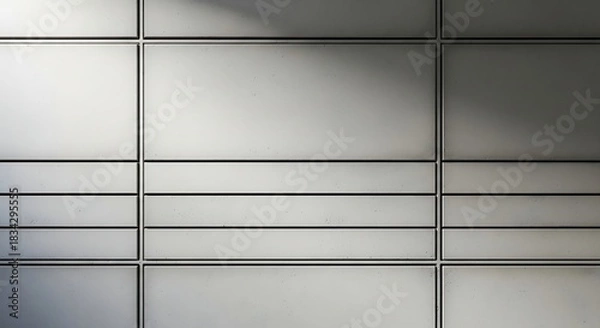 Obraz Abstract wall panel design geometric grids and shadow play