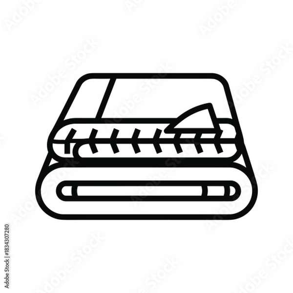 Obraz Neatly Folded Fabric Stack Icon