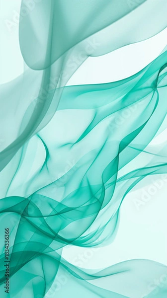 Obraz Elegant Turquoise Smooth Flowing Abstract Background