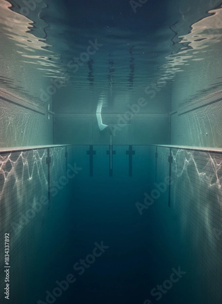 Obraz under water deep dive pool