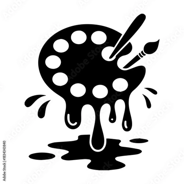 Obraz Paint Palette Dripping Art