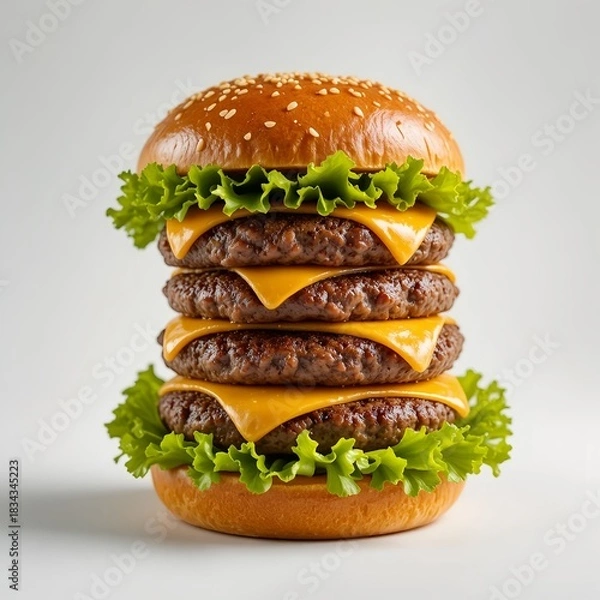 Obraz hamburger on a white plate