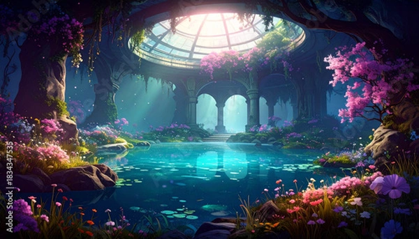 Obraz fantasy gothic temple folly