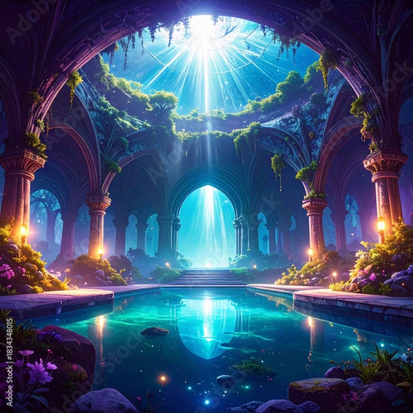 Obraz fantasy gothic temple folly