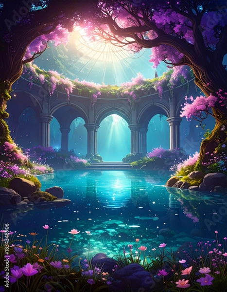 Obraz fantasy gothic temple folly