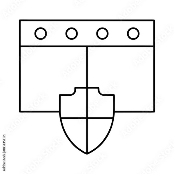 Obraz Internet Shield Vector Illustration On Transparent Background