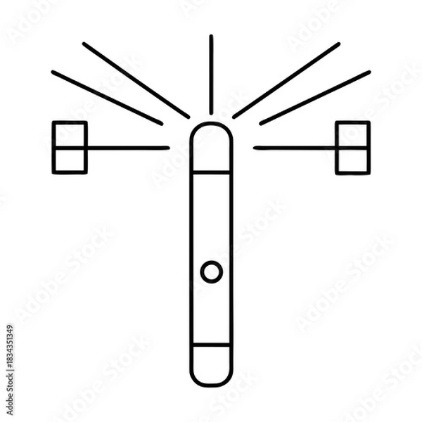 Obraz Laser Pointer Device Vector Illustration On Transparent Background