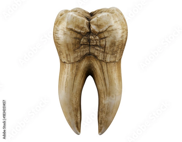 Obraz Detailed Replica of a Large Molar Tooth Showing Crown and Bifurcated Roots