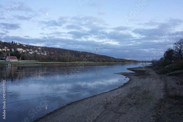 Obraz Am Ufer der Elbe in Dresden