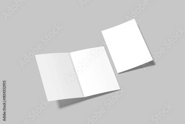 Obraz Bifold Mockup Design Blank 3D