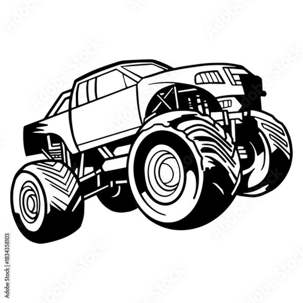 Obraz Monster truck drawn