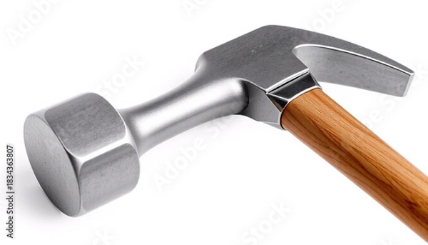 Obraz Steel Hammer Isolated on White Background
