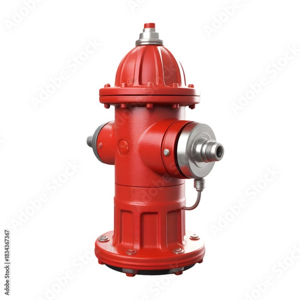 Obraz Red fire hydrant isolated on transparent background