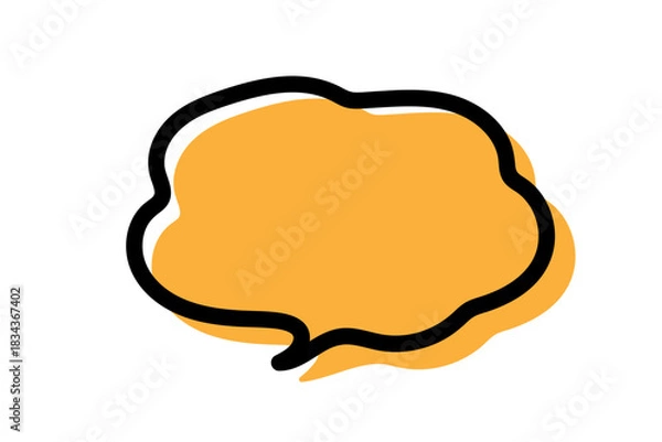 Fototapeta 手書き風のシンプルで可愛い吹き出し