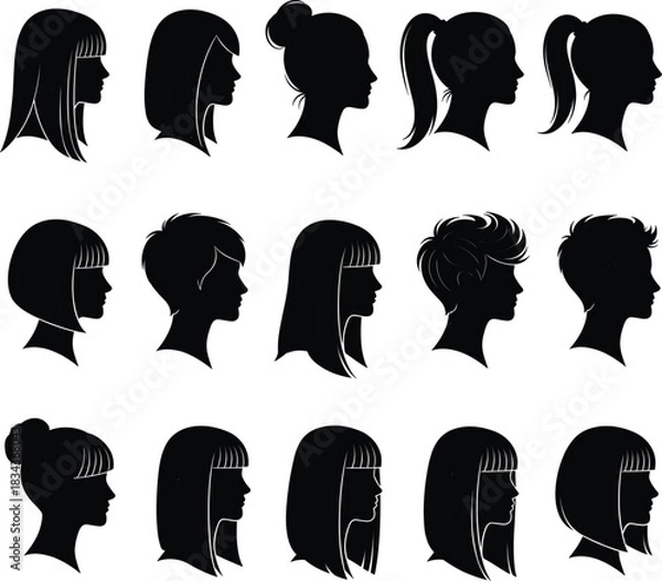 Obraz Vector Collection of Diverse Cat Faces and Heads with Different Fur Patterns and Colors