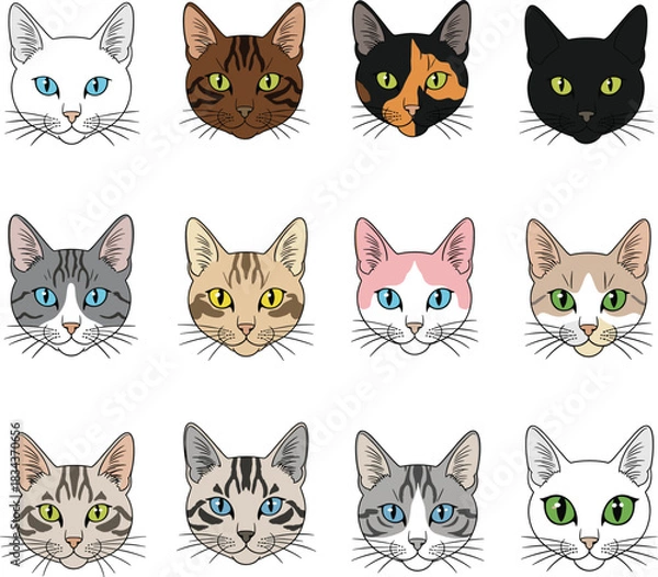 Obraz Cartoon Girl Solving Problem Vector: Question Mark to Bright Idea and Solution