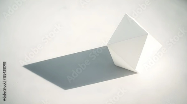 Obraz White Object Casting Winter Shadow