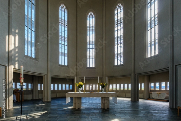 Obraz Reykjavik, interno cattedrale 