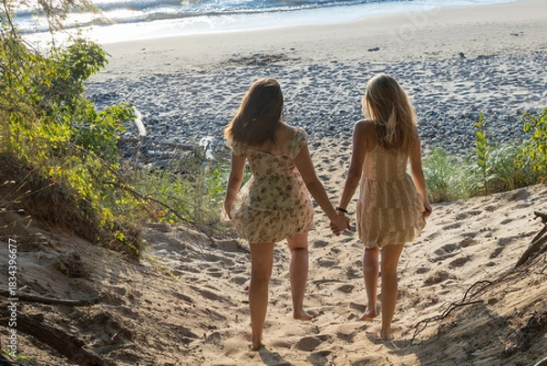 Obraz friends on beach 